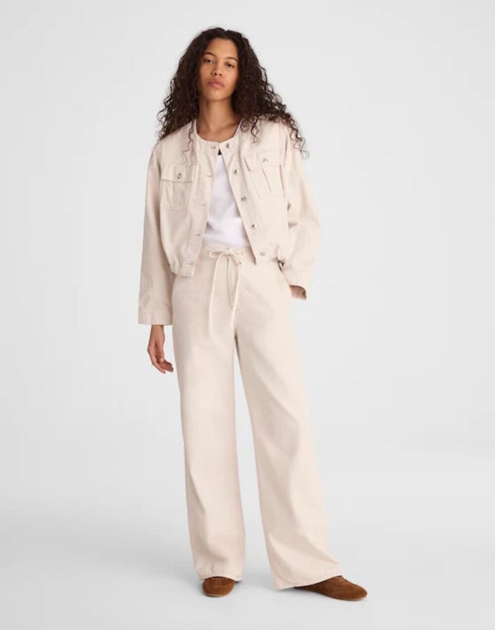 NWT Madewell The Ultimate Wide-Leg Pant in Airy Denim In Vintage Canvss Size 30
